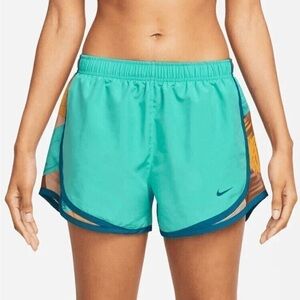 Nike Dri-Fit Pull On Tempo Geo Print Lined Running Athletic Shorts Women’s L